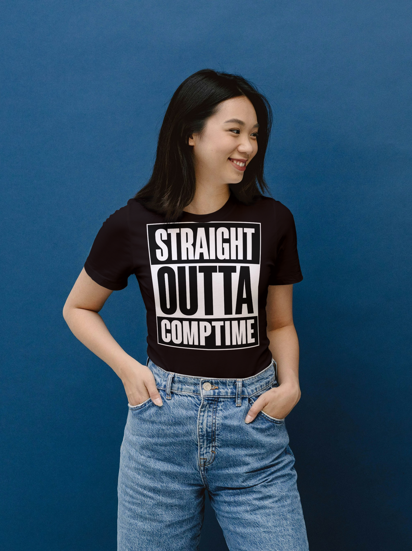 Straight Outta Comptime | Black T-Shirt