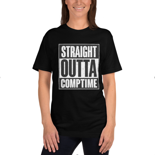 Straight Outta Comptime | Black T-Shirt